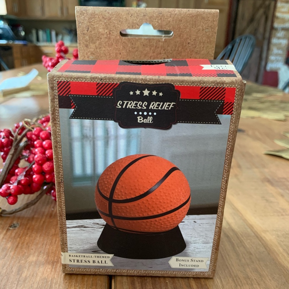 Basketball Stress Relief Ball. NWT. Great Christmas Gift.